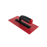 Truelle de finition en plastique rouge en gros avec poignée ergonomique pour travaux de décoration et de plâtrage mural