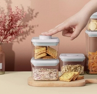 Ensemble de récipients hermétiques de marque personnalisée pour le stockage des aliments Contenants pour aliments secs de céréales en plastique Boîte de stockage pour spaghettis sans BPA