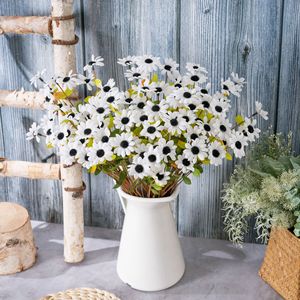 CallaFloral <b>Artificial</b> Daisy <b>Flowers</b> <b>White</b> Handmade Bouquet Wedding Decoration Home Decor Cross Border Wholesale - Product Image 1