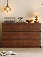 Commode de chambre en bois à cinq tiroirs, style médiéval, meuble de rangement avec étagères antiques pour salon, mobilier de maison