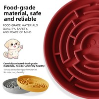 Gamelle interactive anti-étouffement pour chien à ventouse, faible MOQ, en silicone, avec labyrinthe, personnalisable OEM, couleur au choix