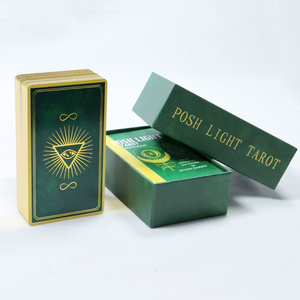 Jeu <span class=keywords><strong>de</strong></span> cartes <span class=keywords><strong>de</strong></span> tarot <span class=keywords><strong>Oracle</strong></span> Primo Luxury Posh Light personnalisé, imprimé avec feuille d'or, haute prêtresse, Cartas <span class=keywords><strong>De</strong></span> Tarot avec guide - Product Image 6