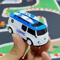 LDARC V64 1/64 RTR Mini Autobús RC de Juguete, Control Remoto 2.4G para Adultos y Niños, Modelo de Vehículo de Mesa, Auto Eléctrico