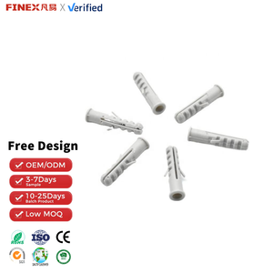 Kunststof wandplug 8x40mm grijs, expansieanker voor beton, baksteen, M4 M5 M6 bout - Product Image 3