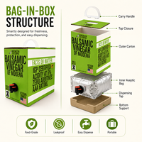 Distributeur vertical de sacs aseptiques BIB en plastique personnalisés de 5L, 10L, 20L pour eau, huile, sirop, jus, liquides avec valve à huile