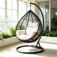 Chaise suspendue de patio, chaise de relaxation d'extérieur, résistante aux UV, mobilier de salon de jardin, chaise suspendue moderne