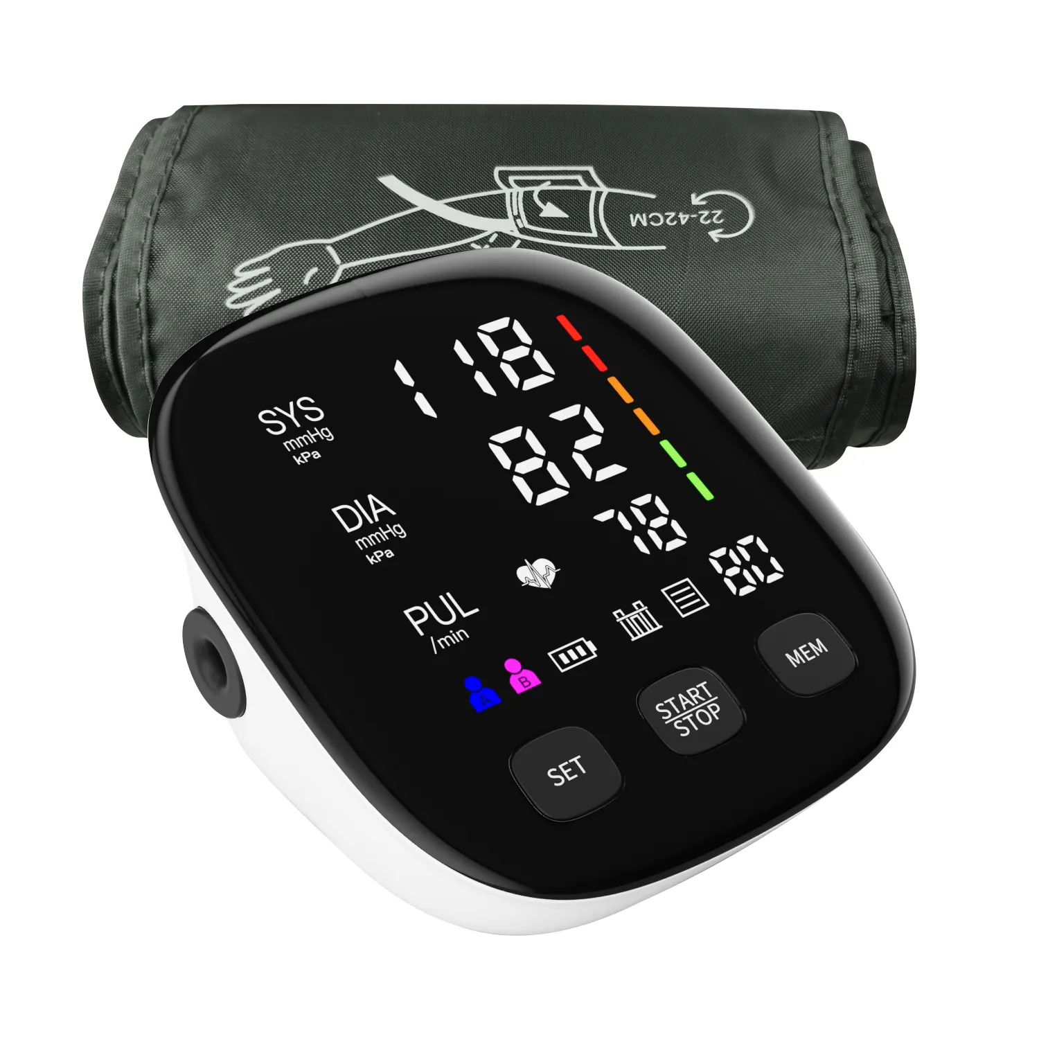 Blood Pressure Monitor Automatic Upper Arm Blood Pressure Monitors for Home Use with Digital LED Display Sphygmomanometer