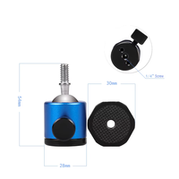 Kaliou C004/5/6 Universal Rotating Camera Mount 1/4 Mini Ball Head Mount 360 Swivel DSLR DV Camera Tripod Ball Head Accessories