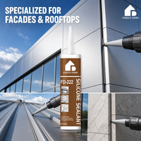 Scellant silicone neutre FeiDu's Home 300ml FD-222, adhésif à séchage rapide et résistant aux intempéries pour les joints de construction en verre et en aluminium