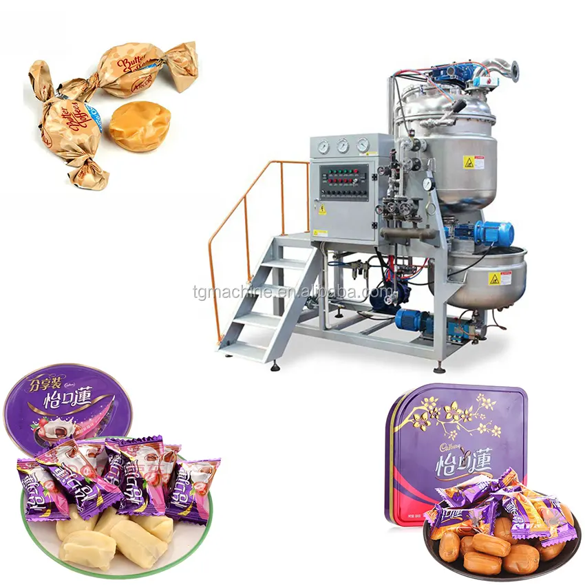 STC300/600 eclair टॉफ़ी कैंडी उत्पादन लाइन टॉफ़ी कुकर टॉफ़ी कैंडी बनाने की मशीन की कीमत के लिए