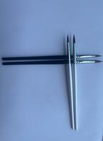 Pinceau à ongles Kolinsky pour modelage, pointe fine, pinceau à ongles en acrylique avec manche en métal pour le modelage des ongles et les travaux de laboratoire dentaire