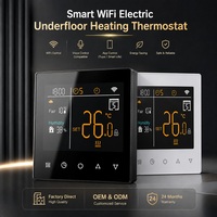Termostato Inteligente WiFi con Pantalla Táctil TFT de 16A/3A para Calefacción por Suelo Radiante, Control por Aplicación Tuya, para Hogar/Apartamento/Hotel, Uso con Caldera de Gas