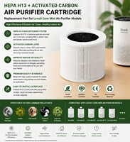 Cartouche de remplacement pour purificateur d'air Levoit Core Mini, filtre HEPA H13 et charbon actif, pour usage domestique