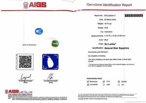 แหวนเพชรหรู SGARIT 18.74 กะรัต พร้อมใบรับรอง AIGS ขนาด 25.19x22.77 มม. แหวนพลอยไพลินศรีลังกา ชุดจี้ทองคำ 18K เพชรธรรมชาติ - Product Image 6
