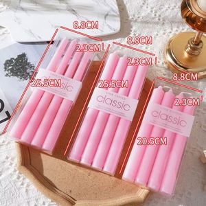 4Pcs Colorful European Red White Taper <b>Candles</b>,Long Stem Paraffin Wax Semi Handmade for Romantic Candlelit <b>Dinner</b> Party Decor - Product Image 4