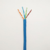 4 Pasang Kabel Ethernet Biru 26 AWG 305m Outdoor CAT5E 1000m LAN Jaringan UTP Harga Per Meter 10000ft