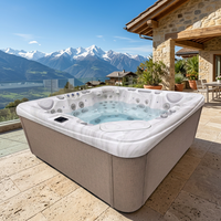 Jacuzzi independiente para exteriores VIRLUX con 70 chorros de hidromasaje y panel de control para jardín, el mejor jacuzzi spa