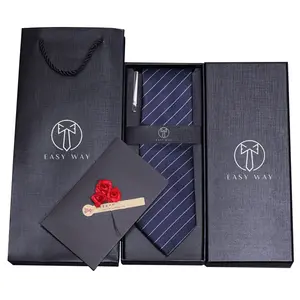Men's ties silk neckties solid color plain ties Gift Boxes Necktie