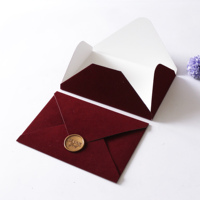 Kundendefinierte Kartonbeutel-Papierumschlag-Verpackung kundenspezifische Hochzeitseinladungskarte Samtenumschlag