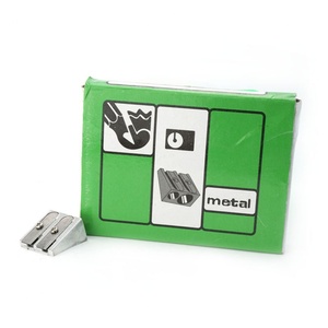 Sacapuntas de Metal y Aluminio Personalizado, Mini, Bonito, con Forma Inclinada y Doble Orificio, para Material Escolar y de Oficina - Product Image 1