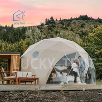 Tentes extérieures de diamètre de 6m Hôtel Dome House Glamping Geodesic Dom avec couverture de toit en PVC pour le camping