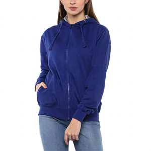 Sudadera con Capucha Tejida para Mujer EVER GLOW, Invierno, Color Sólido, Informal, 100% Algodón, Resistente al Viento, Servicio OEM - Product Image 1
