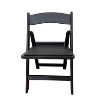 Nouvelle chaise pliante empilable en résine noire moderne, rembourrée, pour événements et mariages, avec chaises de jardin confortables Bjflamingo Wimbledon