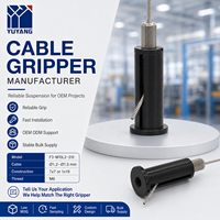 Pince de fixation pour câble, corps noir, filetage femelle M6, sortie latérale réglable pour suspension d'éclairage de plafond, fournisseur OEM