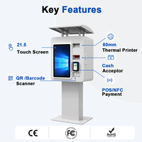 Kiosque de paiement pour lavage de voitures, autoportant, résistant aux intempéries, personnalisable, terminal de paiement sans espèces, fonctionnement 24h/24 pour stations-service