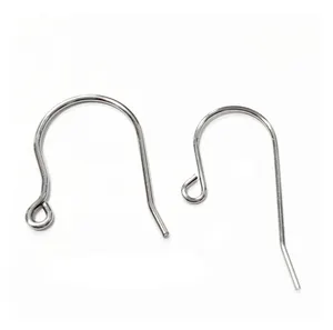 不锈钢耳线钩耳环发现低过敏性耳钉钩w/ Loop DIY珠宝制作珠宝发现