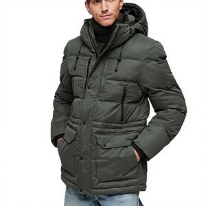 Customized Men <b>Parka</b> <b>Jackets</b> Canvas Stand Collar <b>Waterproof</b> Pakistan Manufacturer New Arrival Breathable Winter Warm - Product Image 1