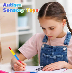 Ensemble de poignées de crayon texturées en silicone pour enfants et adultes, jouets sensoriels éducatifs pour le TDAH, l'autisme, l'anxiété, le soulagement du stress - Product Image 3