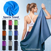 Serviette de voyage en microfibre à séchage rapide, écologique, douce, légère et absorbante - Compacte pour la plage, le yoga, la natation, lavable en machine