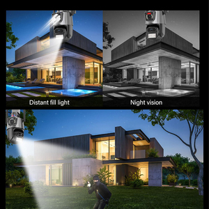 Tầm nhìn ban đêm xem từ xa 2 cách âm thanh IP66 không thấm nước video ống kính đôi PTZ máy ảnh - Product Image 4