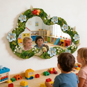 <span class=keywords><strong>Miroir</strong></span> artisanal OEM irrégulier en forme <span class=keywords><strong>de</strong></span> nuage moussant 13x20cm avec motifs fruits et animaux pour activités artistiques des enfants, usage <span class=keywords><strong>homme</strong></span> et femme - Product Image 6
