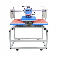 Presse à chaud automatique 40*60 à double station pour t-shirts Machine d'impression pneumatique de t-shirts grand format pour les petites entreprises