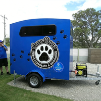 Nouvelle Camionnette Professionnelle de Toilettage Mobile pour Animaux de Compagnie, Remorque de Toilettage pour Chiens et Chats avec Intérieur en Acier Inoxydable, Compartiments Isolés et Générateur