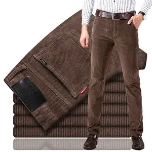 Plus Size High Quality Custom Logo Streetwear Style Overall Lightweight Corduroy Cargo Men's Pants Trousers