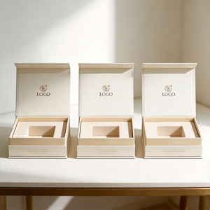 Boîte en papier de luxe avec fermeture à rabat, impression personnalisée du logo, cosmétiques haut de gamme, soins de la peau, crème pour le visage, crème pour les yeux, emballage avec couvercle magnétique - Product Image 1