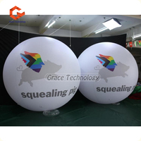 Ballon gonflable blanc géant de 5m pour la décoration Ballon gonflable de projection Ballon blanc pour projecteur