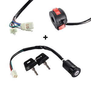 Interrupteur d'allumage à clé et interrupteurs d'arrêt pour <span class=keywords><strong>50cc</strong></span> 70 90 110 125 ATV Scooter Quad moto système de carburant - Product Image 2