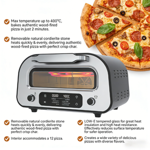 Horno Eléctrico de Convección Italiano de Acero Inoxidable de Gran Capacidad y 1800W, el Más Vendido, para Hornear <span class=keywords><strong>Pizza</strong></span> y Asar - Product Image 2