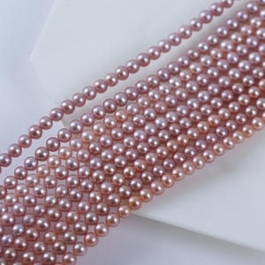 Perles de millet en forme de bouton d'eau douce naturelles de 3 à 4 mm, perles filetées semi-finies, colliers pour la fabrication de bijoux en DIY - Product Image 5