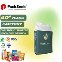Sachet en Mylar personnalisé de 1 kg, 2,5 kg, 5 kg pour l'emballage de farine, sac en plastique à soufflet pour emballage de 1 kg de farine de blé