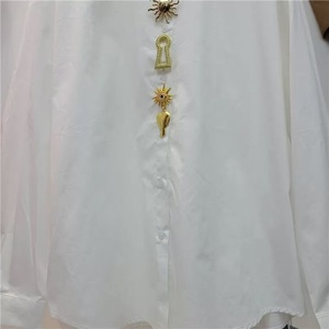 Camicette di Lusso con <span class=keywords><strong>Paillettes</strong></span> Rimovibili in Cotone per Donna, Tendenza 2026, Elegante Top a Maniche Lunghe Bianco e Nero - Product Image 5