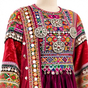 Best Selling Women Afghani <b>Dress</b> Winter Velvet Embroidered Long Frock Traditional Afghan Kuchi Ethnic Wedding Party <b>Maxi</b> Gown - Product Image 6
