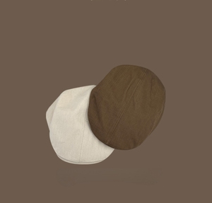 2024 nuevo sombrero frontal Retro de Color sólido para niños Primavera Verano Casual todo-fósforo <span class=keywords><strong>pintor</strong></span> cara pequeña boina hombre - Product Image 5