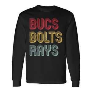 Camiseta de Manga Larga Bucs Bolts Rays para Adultos, Unisex, Cuello Redondo, Deportes y Juegos, Impresión en Serigrafía - Product Image 1