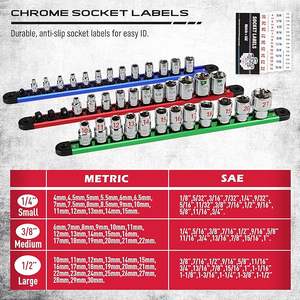 Набор органайзеров для держателей магнитных гнезд: 6 1/4, 3/8, 1/2 гнезда, органайзер для ящиков для инструментов - Product Image 5