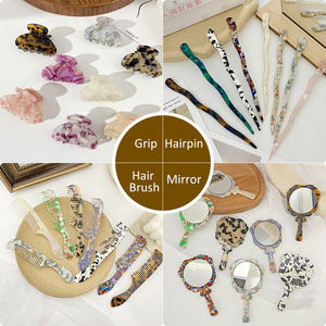 Sisir Rambut Akrilik Anti-Statik Berkualitas Tinggi yang Dapat Disesuaikan, Sisir Rambut Selulosa Asetat Portabel untuk Salon, Sisir Rambut Asam Asetat dengan Logo Kustom - Product Image 6